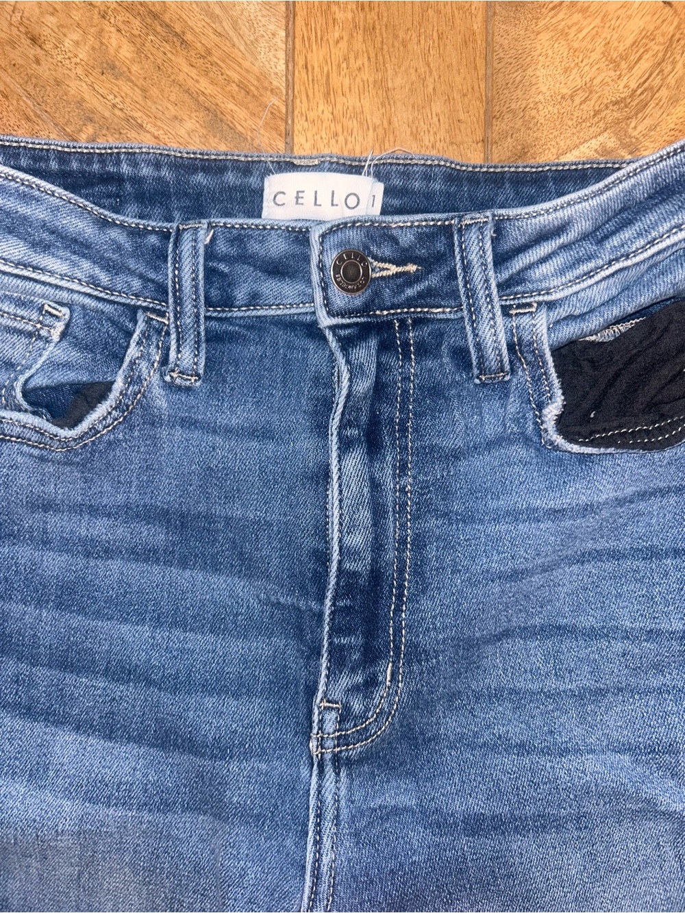 Cello baggy Medium Blue Denim Jeans with Faded Wash